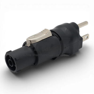 ProX Edison Nema 515P Male to True1 Female Black locking Connector Power Coupler Adapter