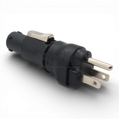 ProX Edison Nema 515P Male to True1 Female Black locking Connector Power Coupler Adapter