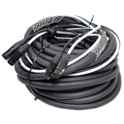 ProX 75' Ft High Performance Dual XLR-M to Dual XLR-F Audio Cable
