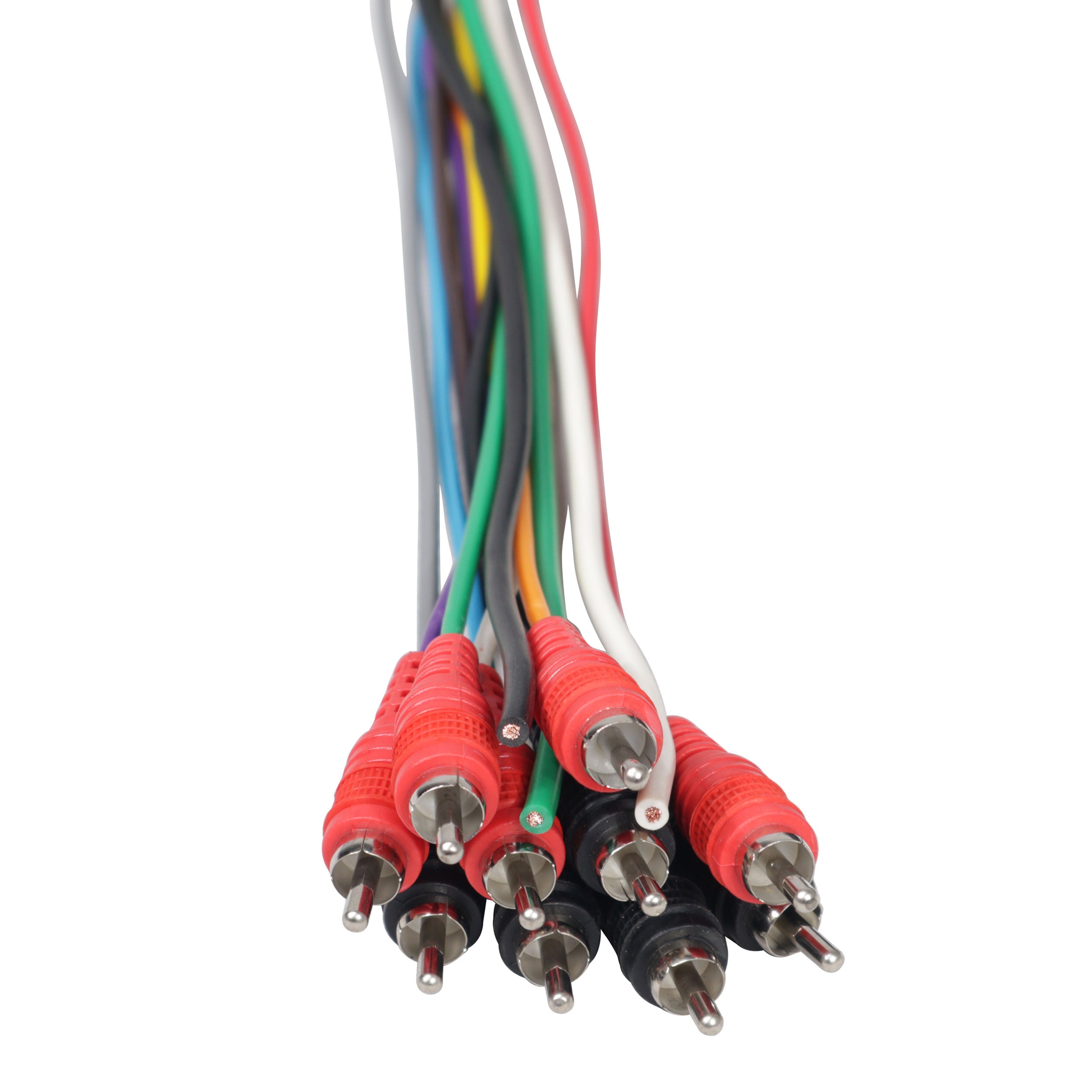 ProX 100' ft 10 RCA Channel + 3 Power Cable for Marine and Car Audio - Medusa Style Cable