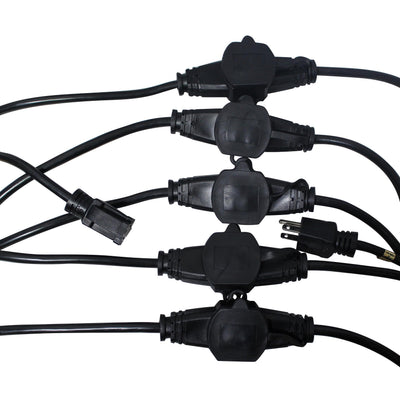 ProX 32' Ft. Male NEMA 120VAC to 6-Outet Female Edison 12/3AWG Power Extension Cable