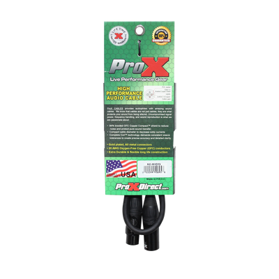 ProX 3 Ft. Balanced XLR3-F to XLR3-M High Performance Microphone Cable