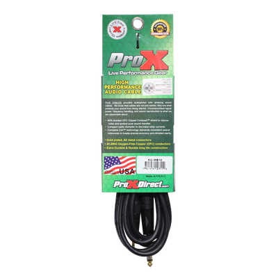 ProX 10 Ft. Balanced TRS-M Mini 1/8" to TRS-M High Performance Audio Cable
