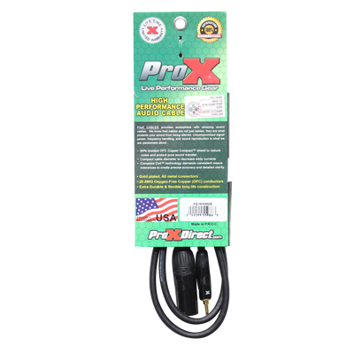 ProX 5 Ft. UnBalanced Audio Cable 1/8" (3.5mm) TRS Mini to XLR-M