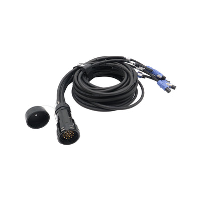 ProX 19-Pin Kupo WPS-5219LM to 6x PowerCon Blue 2x 6ft 2x 10ft 2x 16f SJOOW - 12AWG