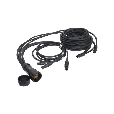 ProX 19PIN Kupo WPS-5219LM to 6x Rean True1 PowerCon 3, 5, 10, 15, 20, 25 ft SJOOW - 12AWG
