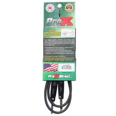 ProX 5' Ft. Unbalanced 1/4" TS-M to 1/4" TS-M High Performance Pro Audio Instrument Guitar Cable