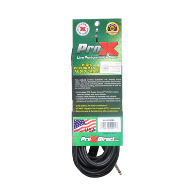 ProX 50 Ft. Unbalanced 1/4" TS-M to XLR3-M High Performance Audio Cable
