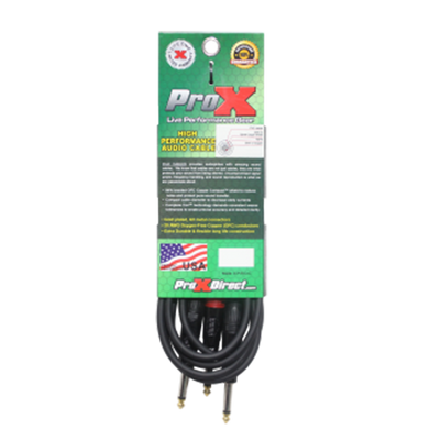 ProX 10 Ft. 1/4" TS-M to Dual 1/4" TS-M High Performance Audio Cable