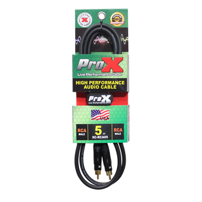 ProX 5 Ft. High Performance Audio Cable RCA to RCA