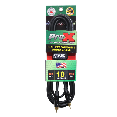 ProX 10 Ft. High Performance Audio Cable RCA to RCA