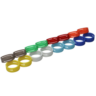 ProX 8 Color Ring Replacements for XLR Cables 16 Pack - Identify your cable lenght for all ProX XLR Cables