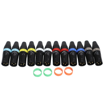 ProX 8 Color Ring Replacements for XLR Cables 16 Pack - Identify your cable lenght for all ProX XLR Cables