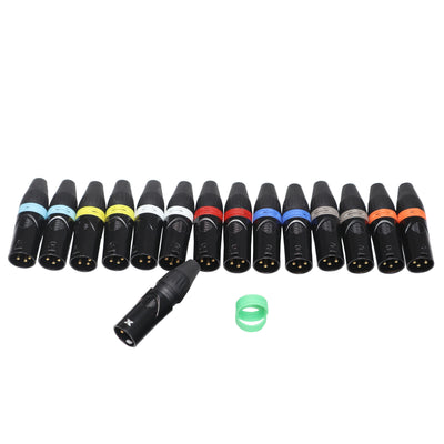ProX 8 Color Ring Replacements for XLR Cables 16 Pack - Identify your cable lenght for all ProX XLR Cables