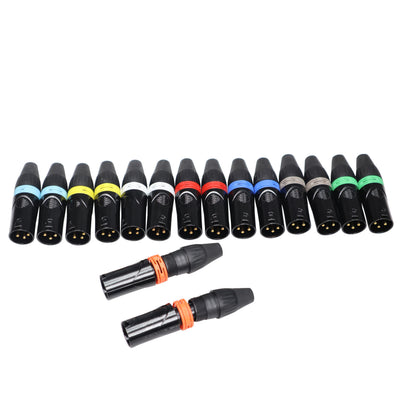 ProX 8 Color Ring Replacements for XLR Cables 16 Pack - Identify your cable lenght for all ProX XLR Cables