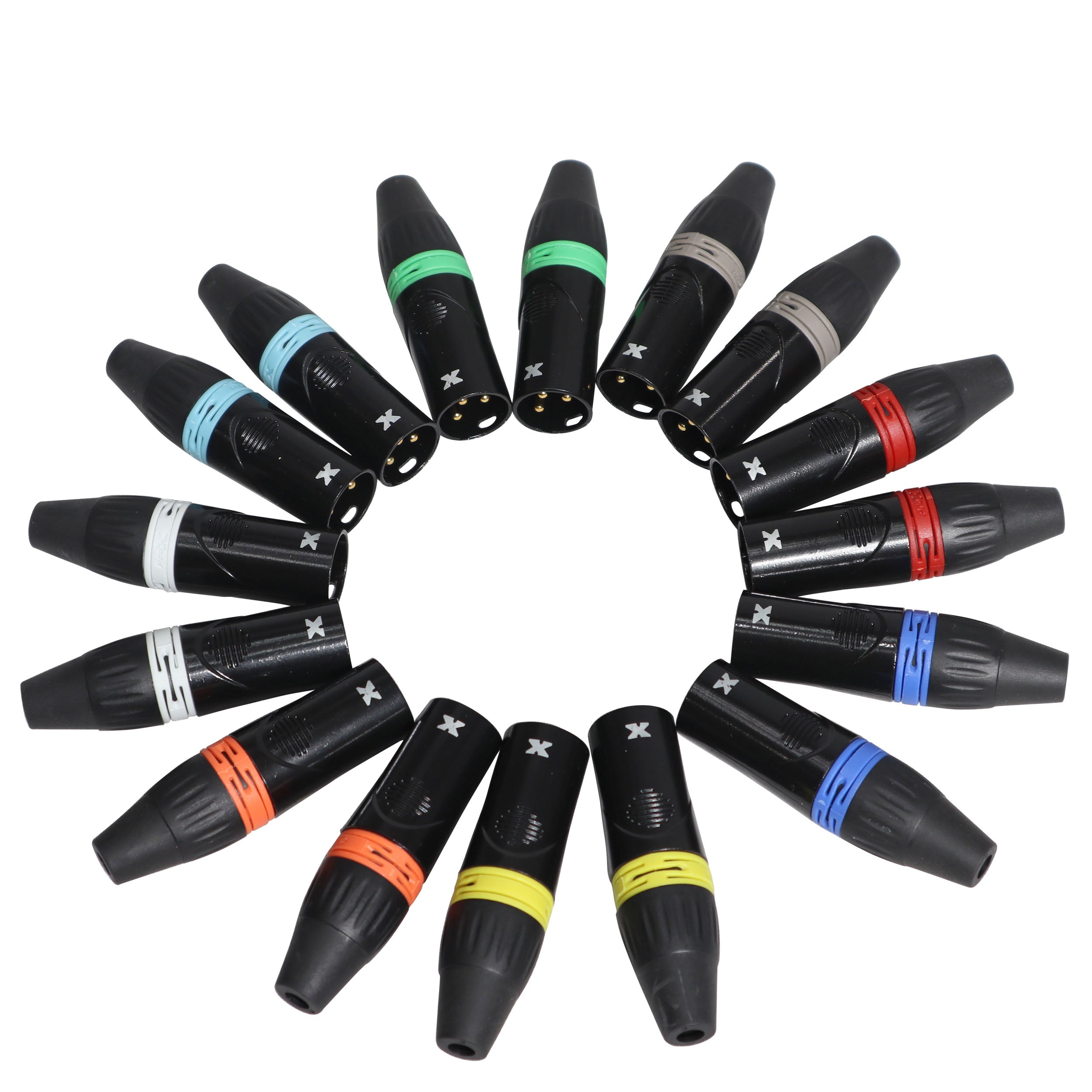 ProX 8 Color Ring Replacements for XLR Cables 16 Pack - Identify your cable lenght for all ProX XLR Cables