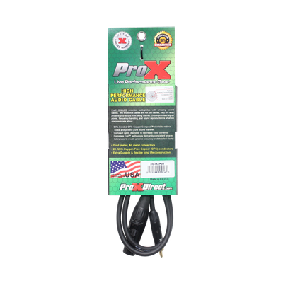 ProX 5 Ft. Unbalanced RCA to XLR3-F High Performance Audio Cable
