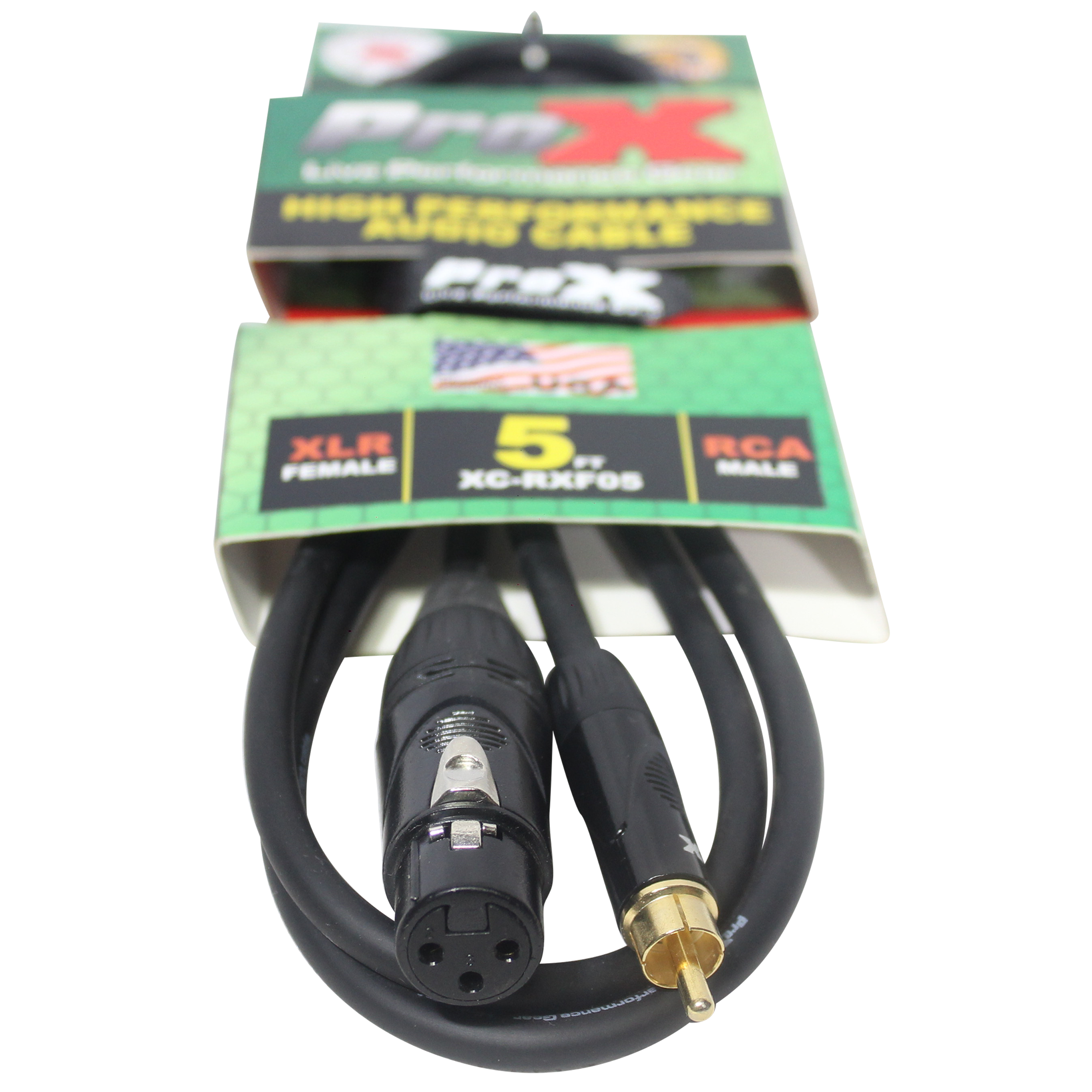 ProX 5 Ft. Unbalanced RCA to XLR3-F High Performance Audio Cable