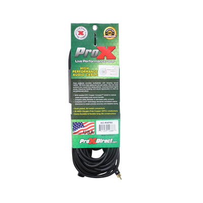 ProX 50 Ft. Unbalanced RCA to XLR3-F High Performance Audio Cable
