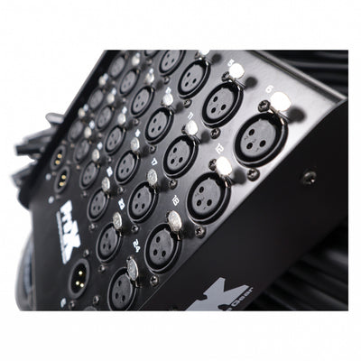 ProX 150 Ft. XLR Stage Recording Extension Box Snake 24 XLR-F Send Inputs 4 XLR-M Effects Return