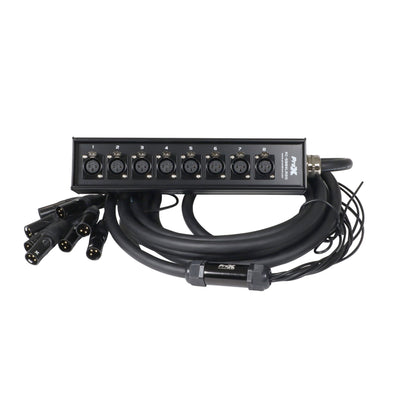 ProX 20 Ft. XLR Stage Recording Extension Box Snake 8 XLR-F Send Inputs