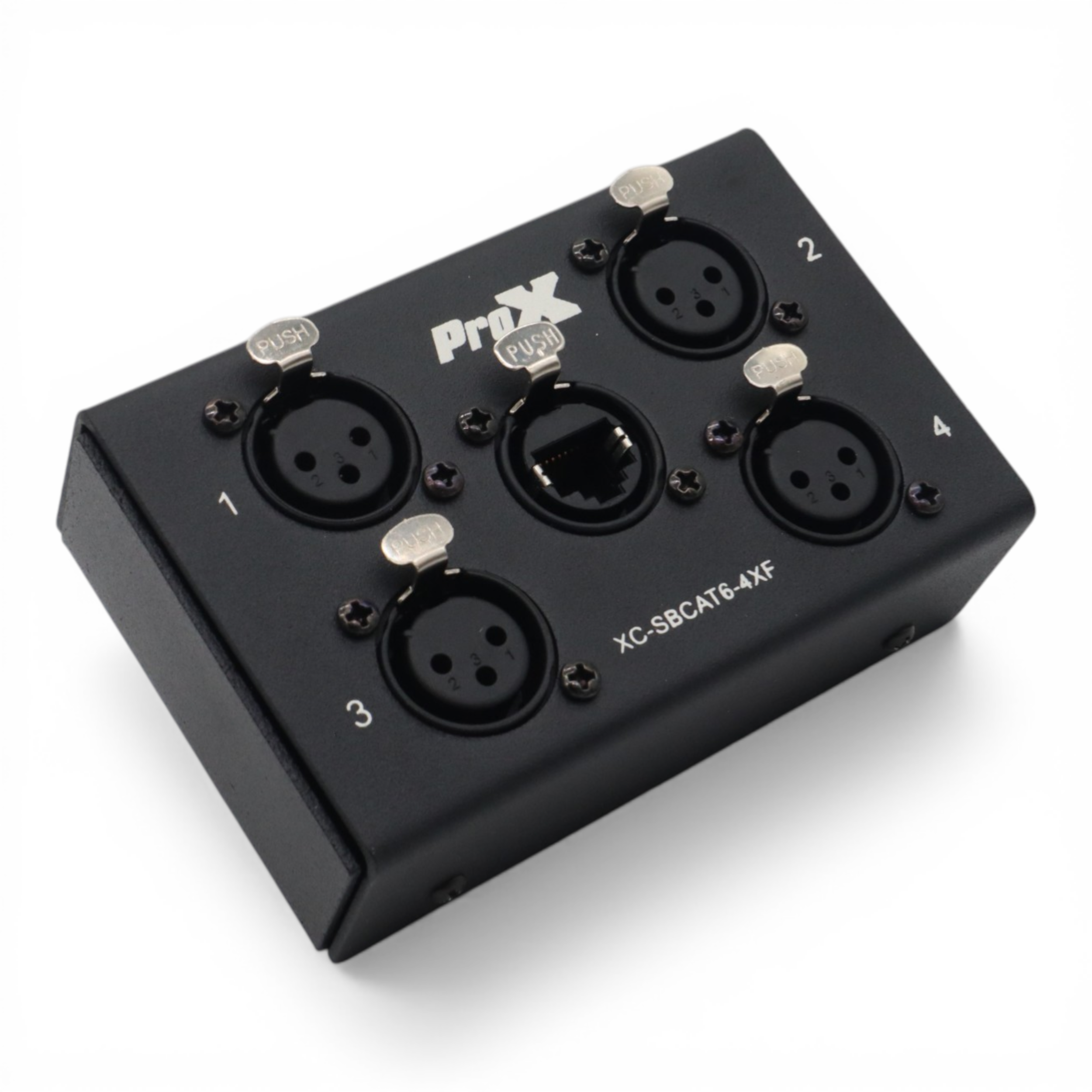 ProX 4 Channel XLR-F CAT6 Audio/DMX Portable Snake Box