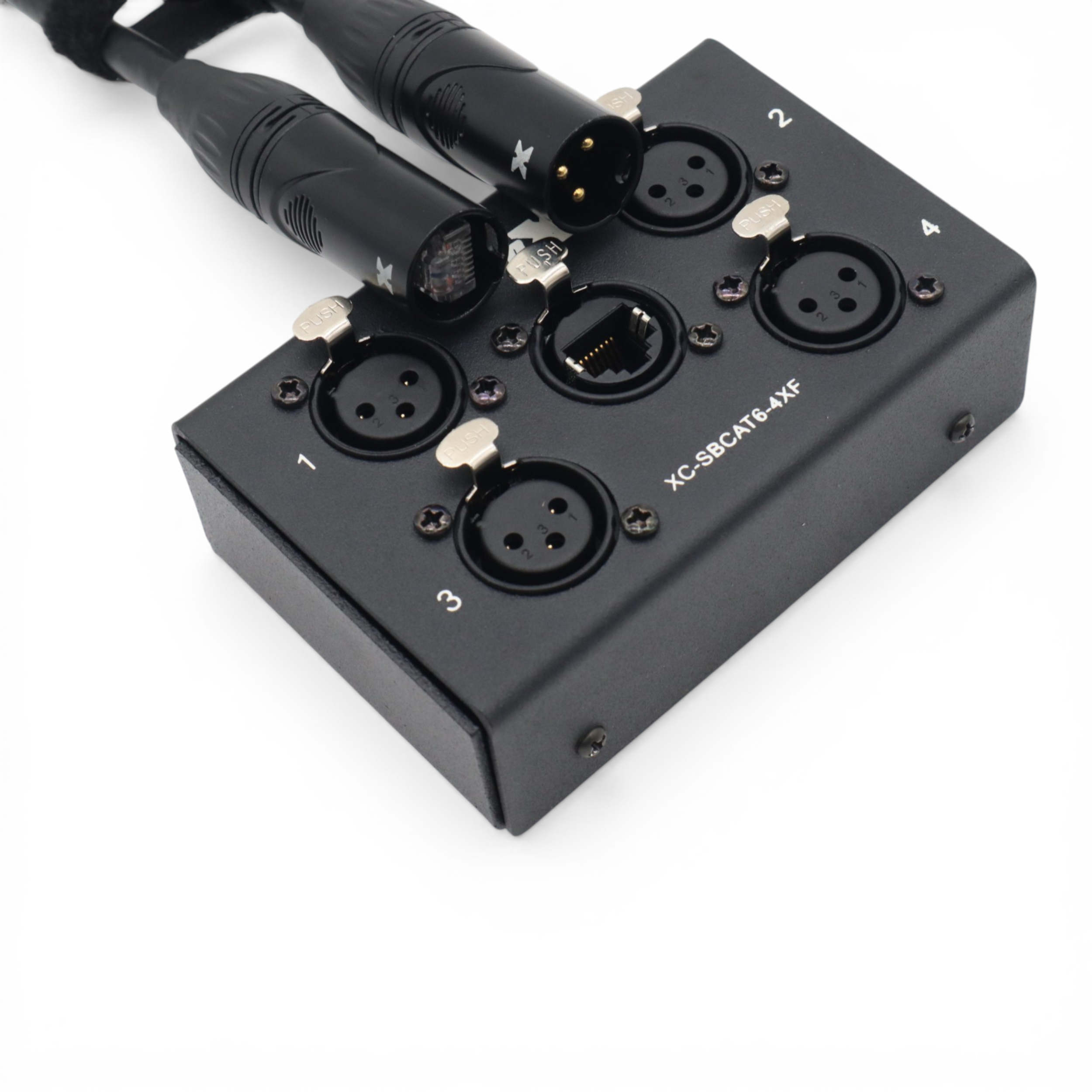 ProX 4 Channel XLR-F CAT6 Audio/DMX Portable Snake Box