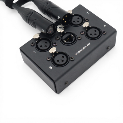 ProX 4 Channel XLR-F CAT6 Audio/DMX Portable Snake Box
