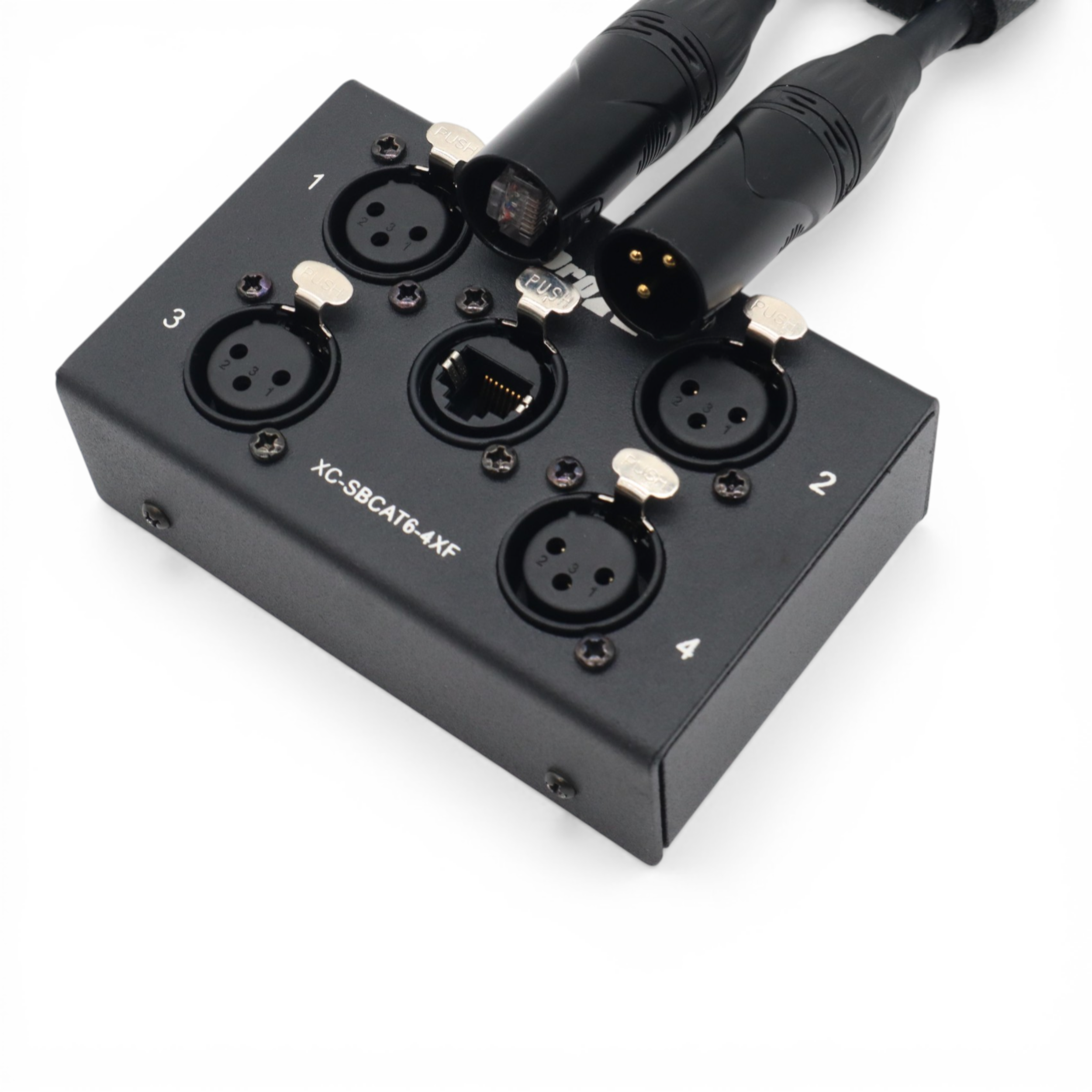 ProX 4 Channel XLR-F CAT6 Audio/DMX Portable Snake Box