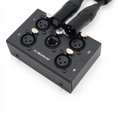 ProX 4 Channel XLR-F CAT6 Audio/DMX Portable Snake Box