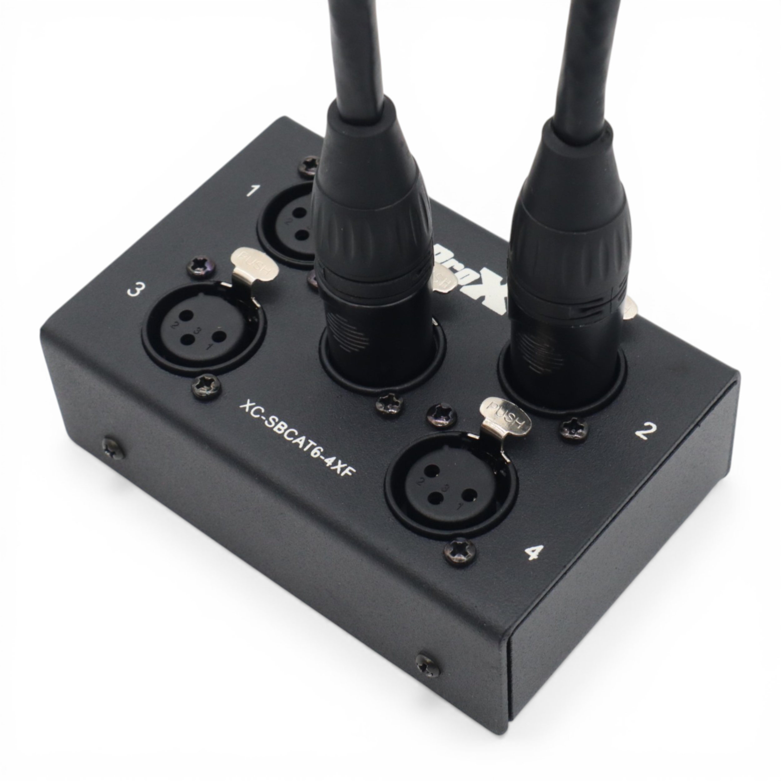 ProX 4 Channel XLR-F CAT6 Audio/DMX Portable Snake Box