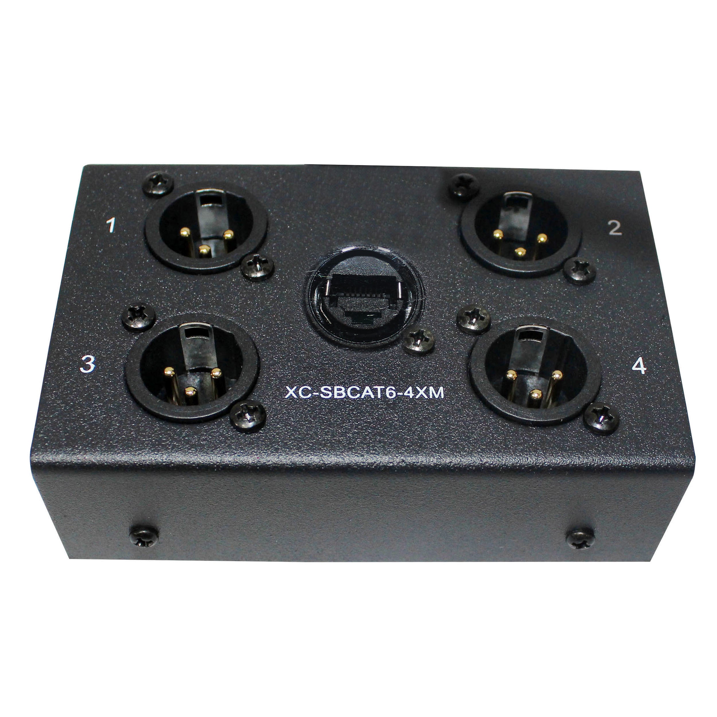 ProX 4 Channel XLR-M CAT6 Audio/DMX Portable Snake Box