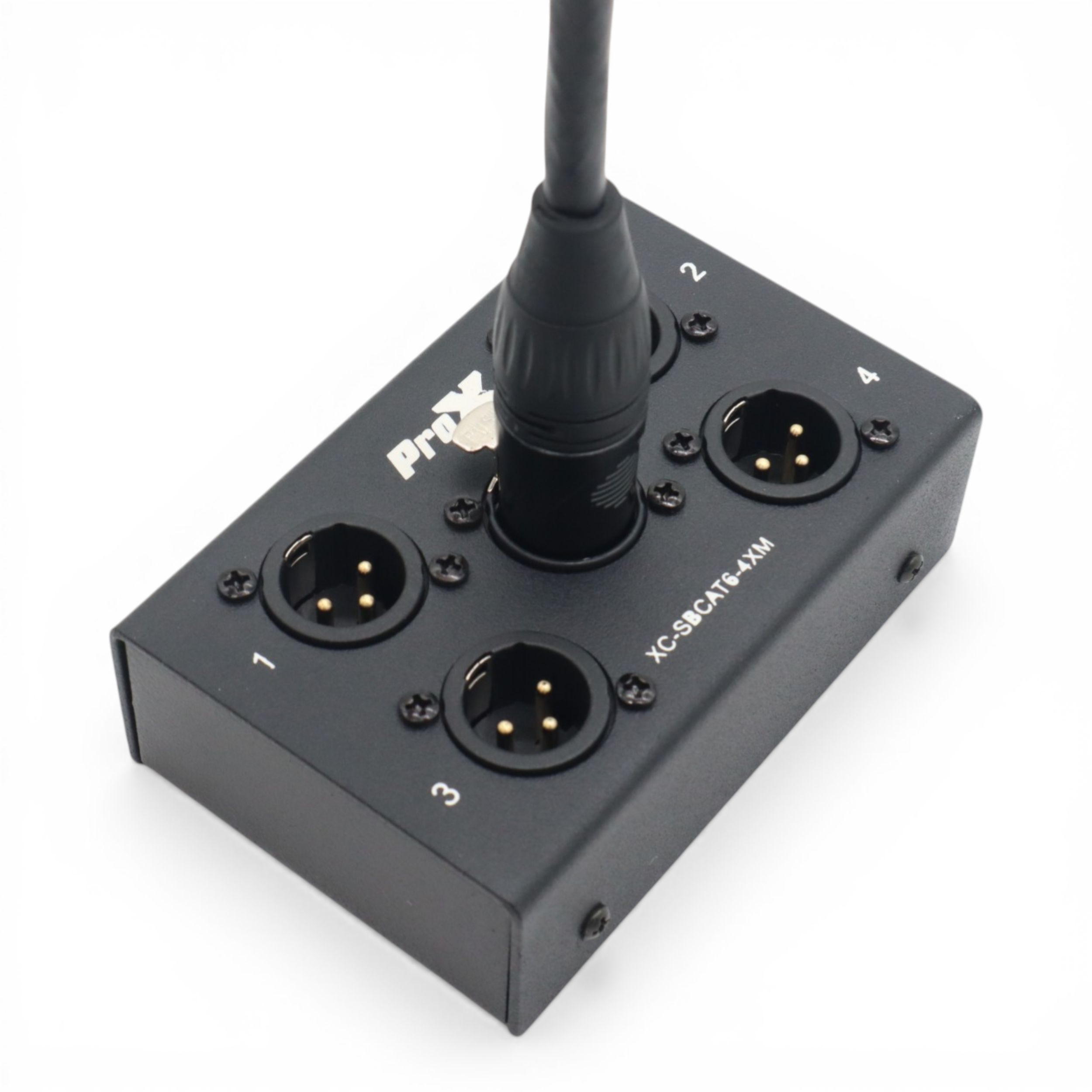 ProX 4 Channel XLR-M CAT6 Audio/DMX Portable Snake Box