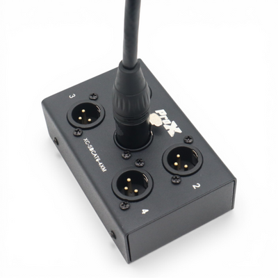 ProX 4 Channel XLR-M CAT6 Audio/DMX Portable Snake Box