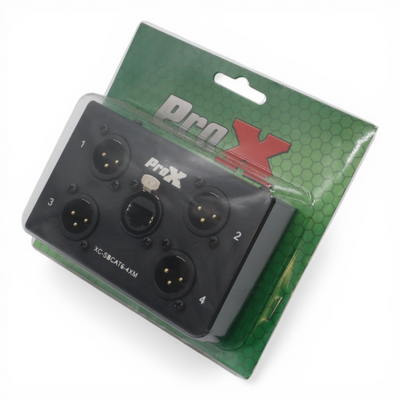 ProX 4 Channel XLR-M CAT6 Audio/DMX Portable Snake Box