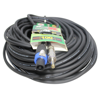 ProX 100 Ft. Speak Twist to 1/4" TS-M High Performance Speaker Cable 12AWG