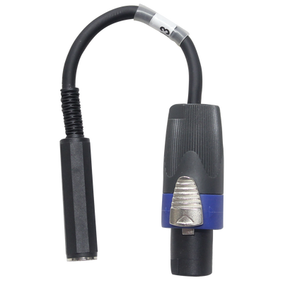 ProX 6" Speaker Twist connector Male to 1/4" TS-F Female High Performance Speaker Cable