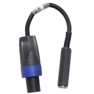 ProX 6" Speaker Twist connector Male to 1/4" TS-F Female High Performance Speaker Cable