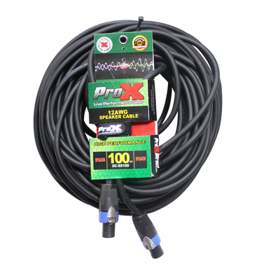 ProX 100 Ft. Speak Twist 2 Conductor 12AWG High Performance Speaker Cable