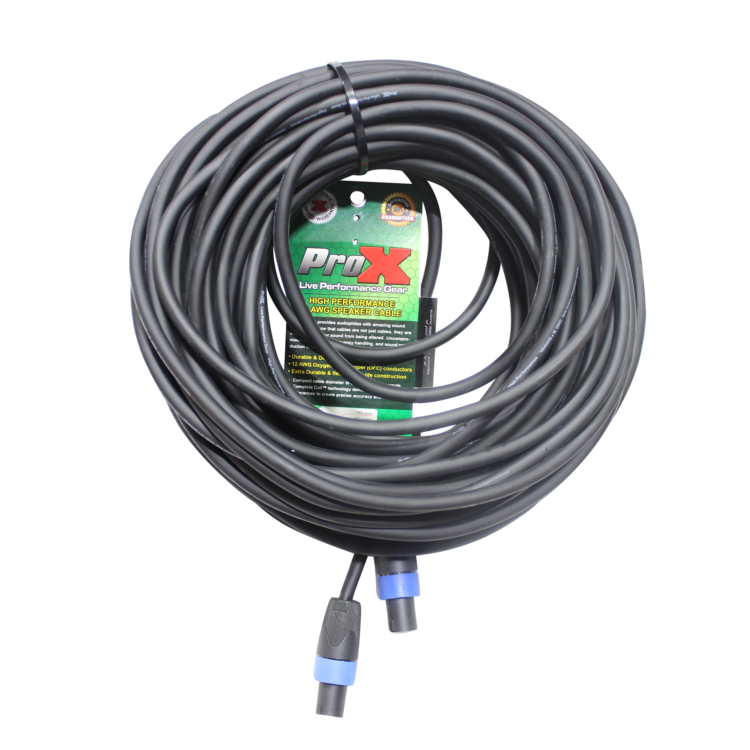 ProX 100 Ft. Speak Twist 2 Conductor 12AWG High Performance Speaker Cable