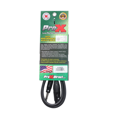 ProX 5 Ft. Balanced 1/4" TRS-M to XLR-F High Performance Audio Cable