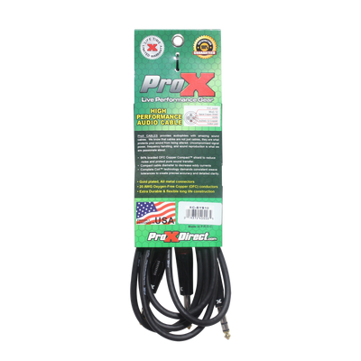 ProX 10 Ft. 1/4" TRS-M to Dual 1/4" TRS-M High Performance Audio Cable