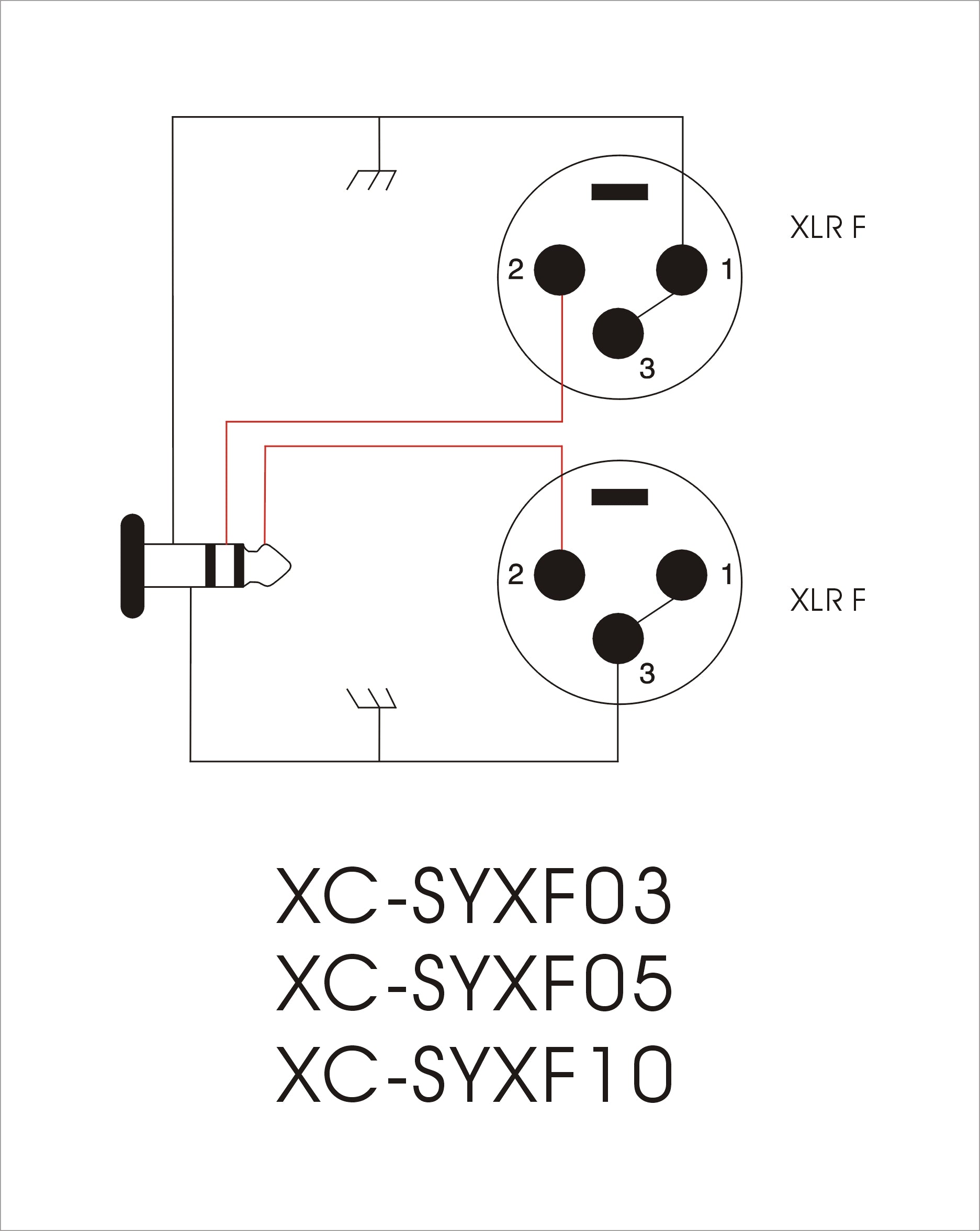 ProX 5 Ft. High Performance Y Cable 1/4" TRS-M Stereo to Dual XLR-F