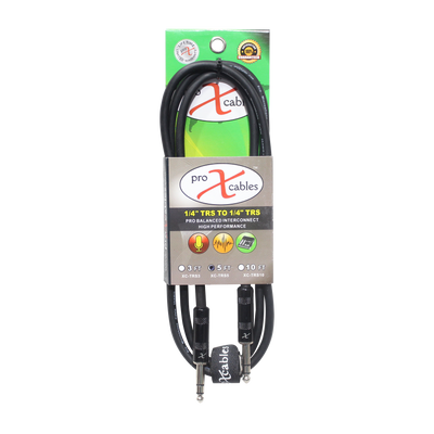 ProX 5 Ft. Balanced 1/4" TRS-M to TRS-M High Performance Audio Cable