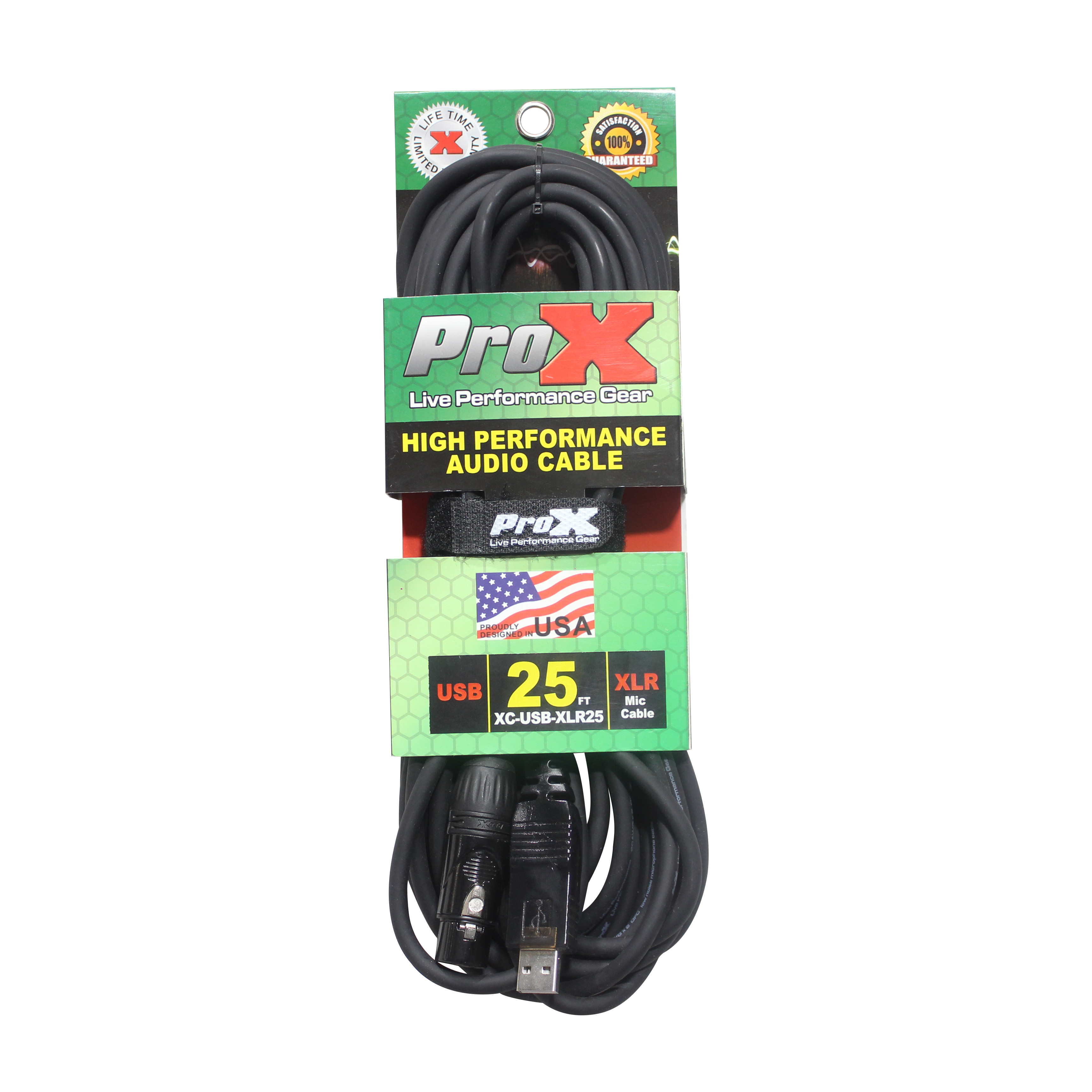 ProX 25 Ft XLR-F to USB High Performance Audio Cable