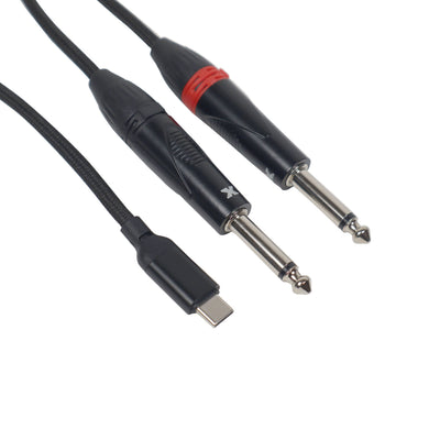 ProX 3FT USB-C to Dual 1/4" TS