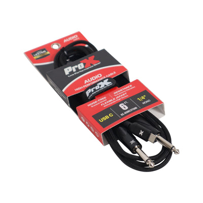 ProX 6FT USB-C to Dual 1/4" TS