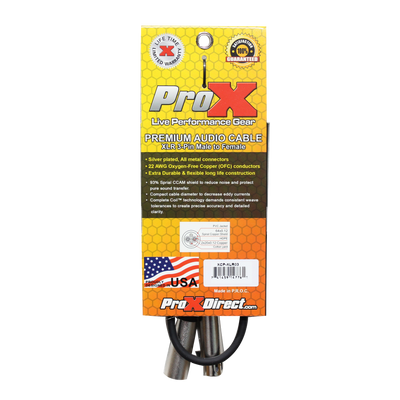 ProX 3 Ft. Balanced XLR3-F to XLR3-M Premium Audio Microphone Cable
