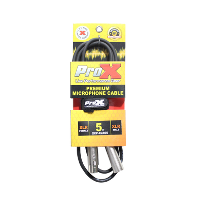 ProX 5 Ft. Balanced XLR3-F to XLR3-M Premium Audio Microphone Cable