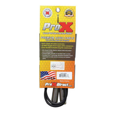 ProX 5 Ft. Balanced XLR3-F to XLR3-M Premium Audio Microphone Cable
